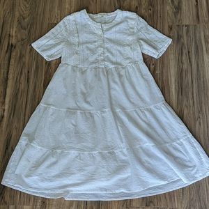 White Button Dress